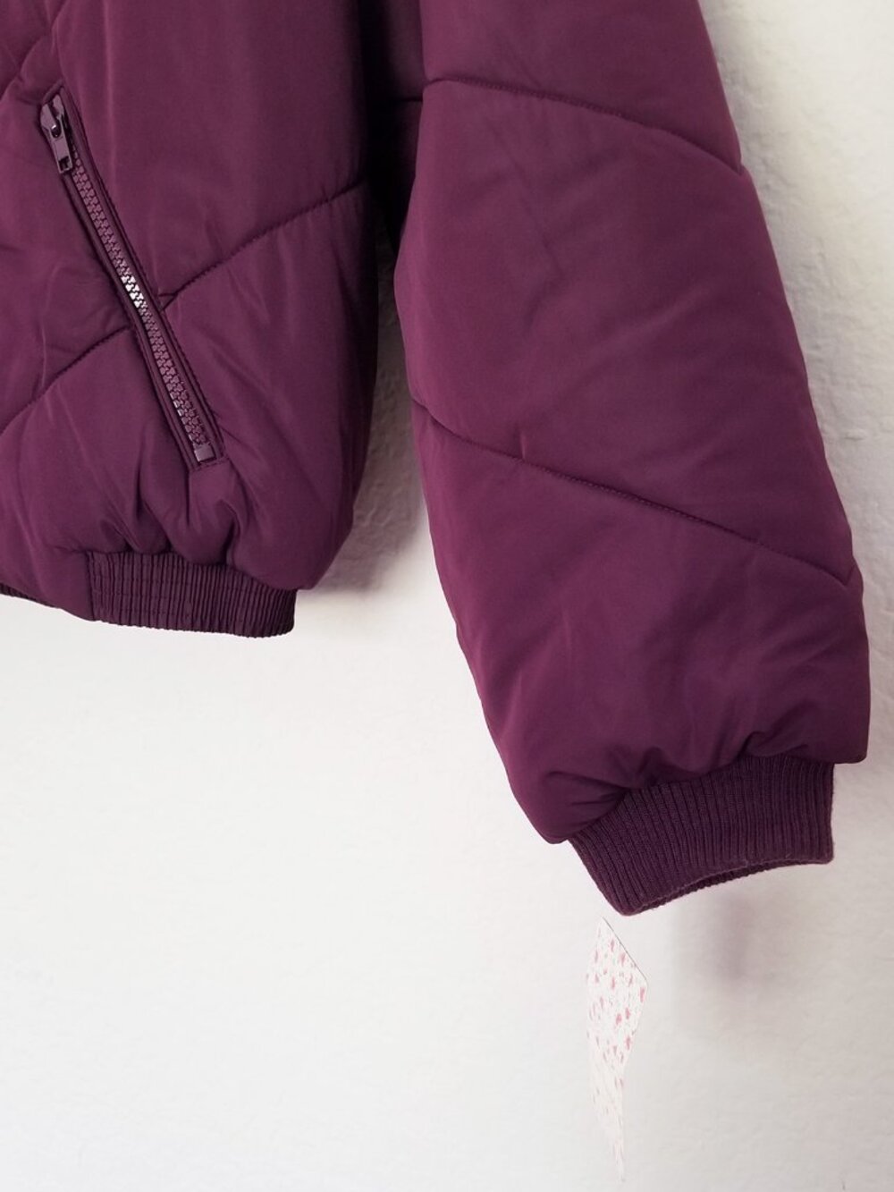 NEW Free People Heidi Ski Puffer Jacket XS in Wine Purple Retro Colorblock $128 - Picture 15 of 16